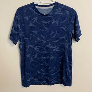 Men’s Blue Camo Workout Shirt